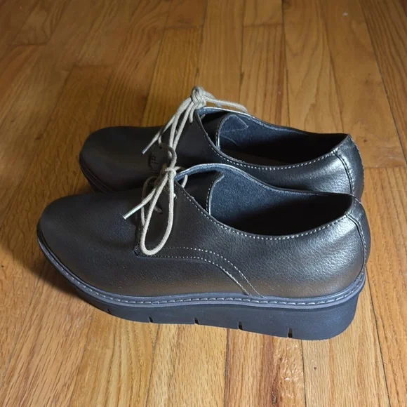 Clark’s Airabell Women’s Black Leather Shoes Size 9 - Picture 3 of 12